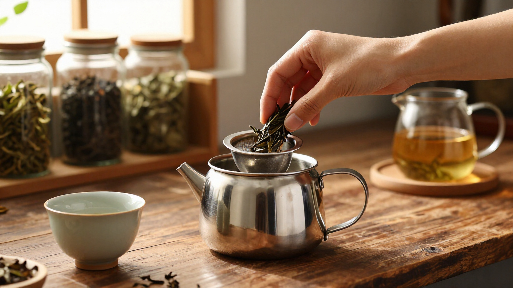 tea infuser pot stainless premium