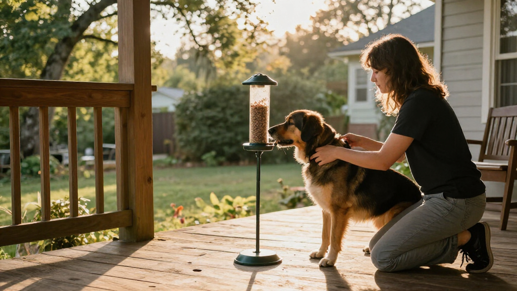 elevated feeder for large dogs adjustable height