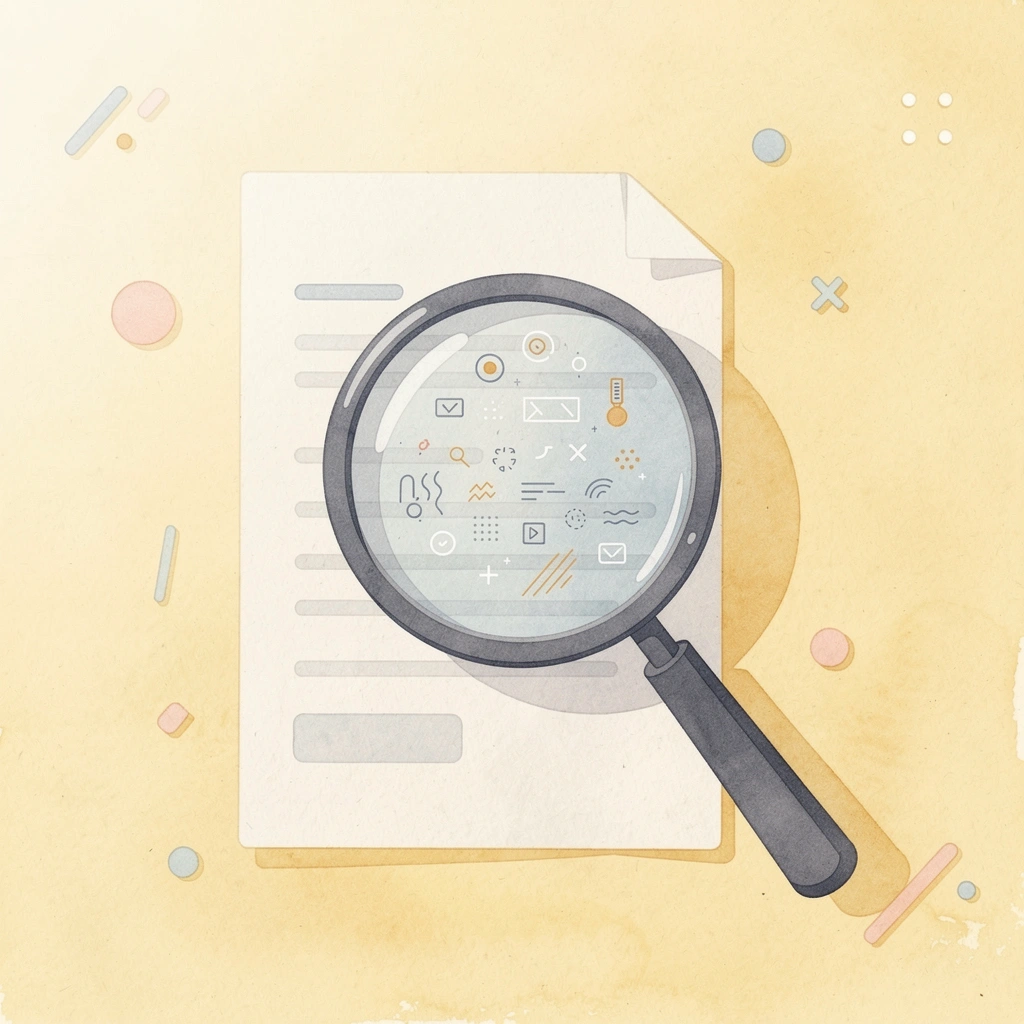Magnifying glass examining tax calculation details