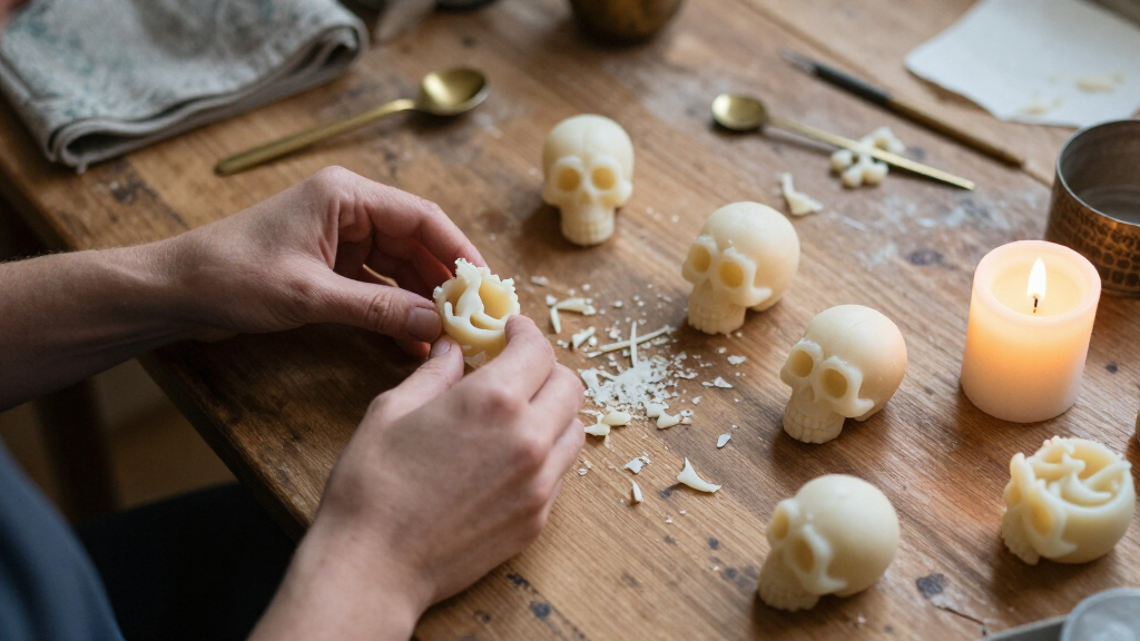 ornamental skull candles