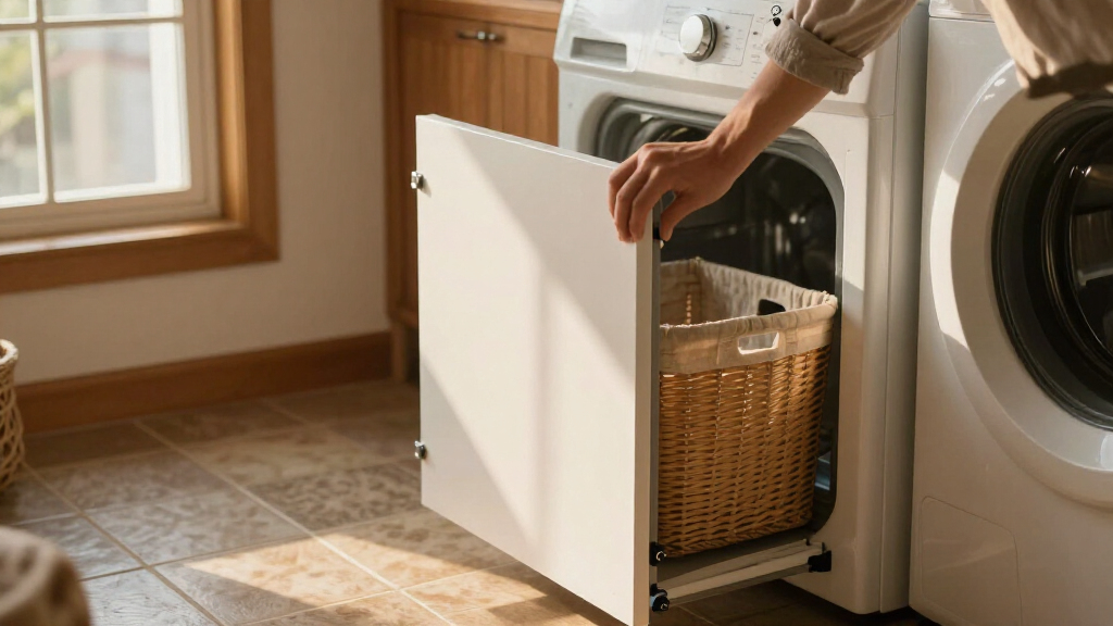 laundry hamper cabinet tilt out