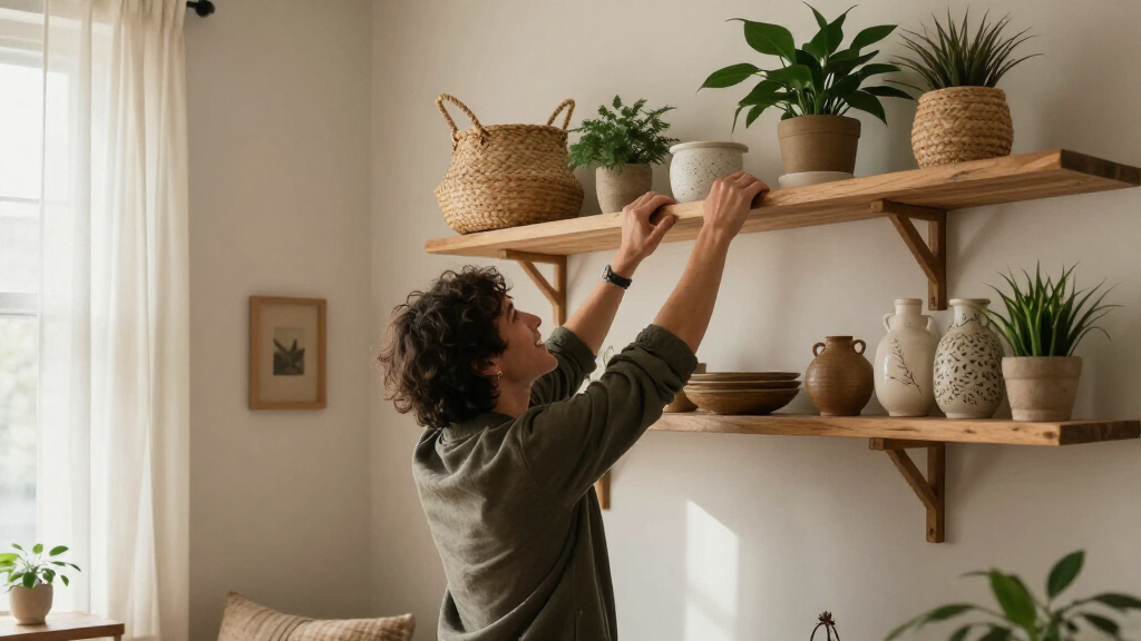 boho wall shelves