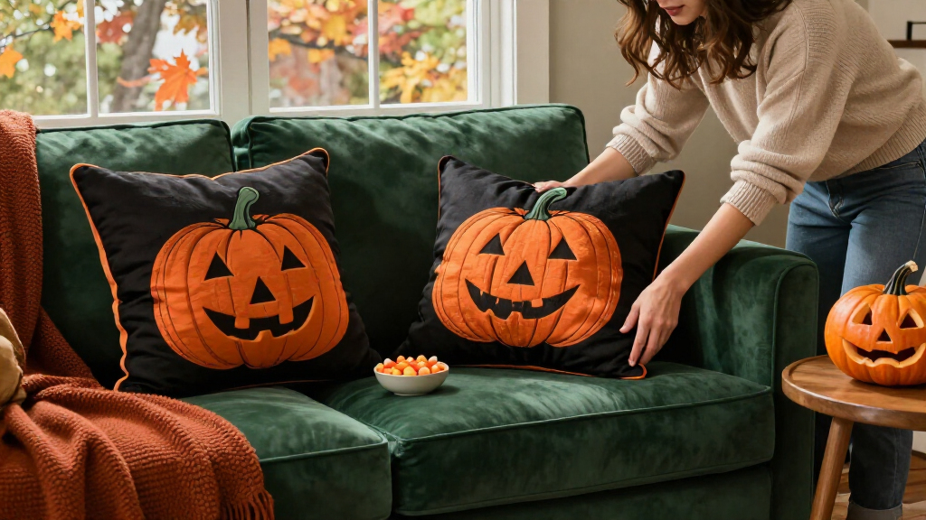Halloween throw pillow covers