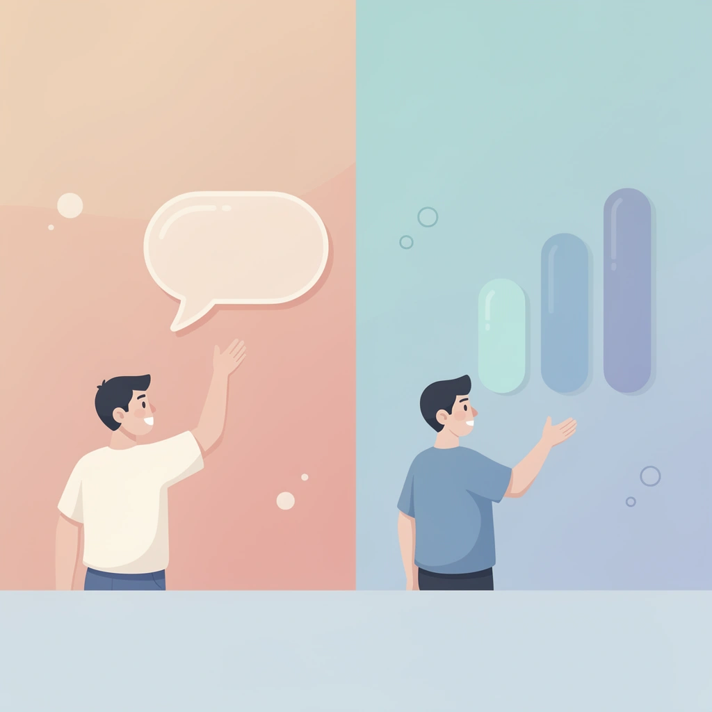 Split scene comparing chatbot functionality versus integrated platform operations