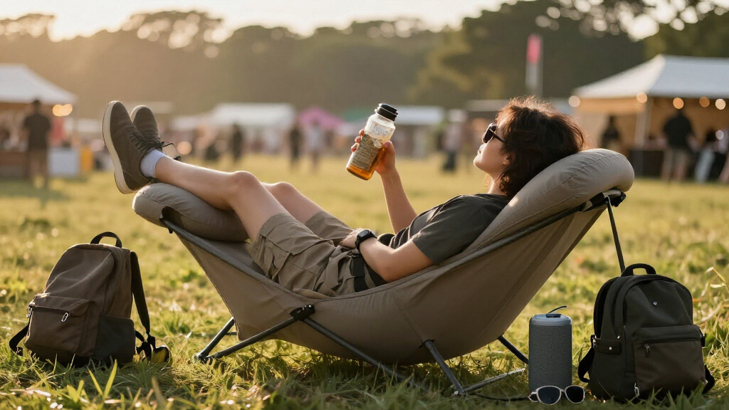 best premium camp lounger for festivals