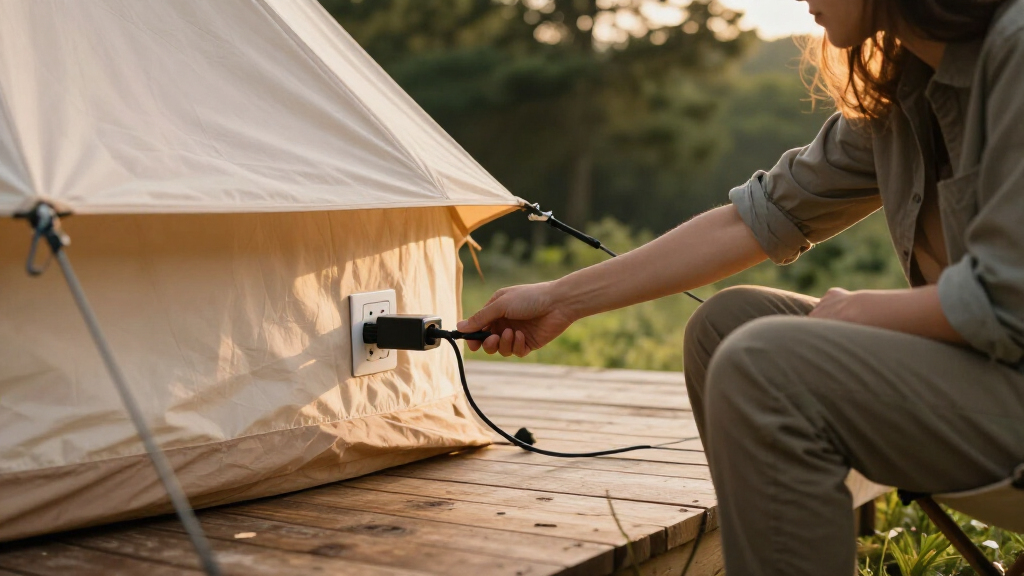 glamping tents with ac ports