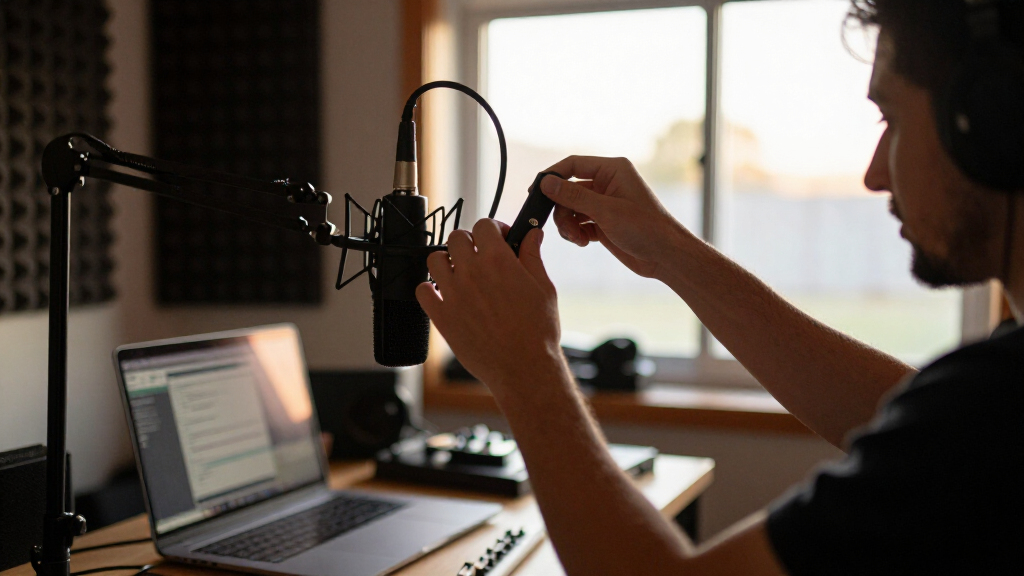 studio microphone boom arm