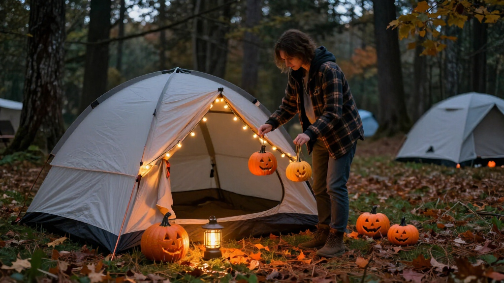 Halloween campsite decor