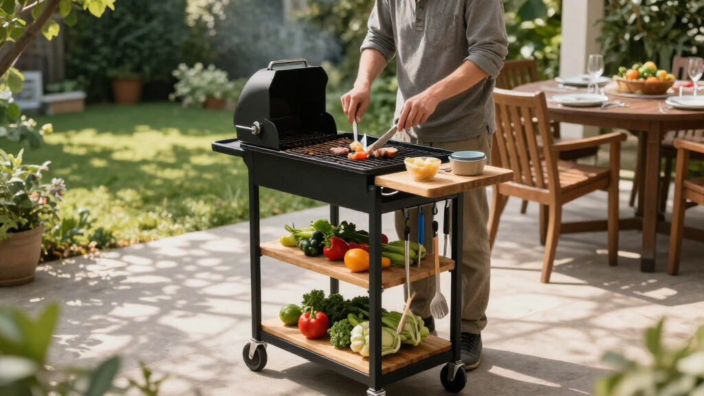 grill cart with storage