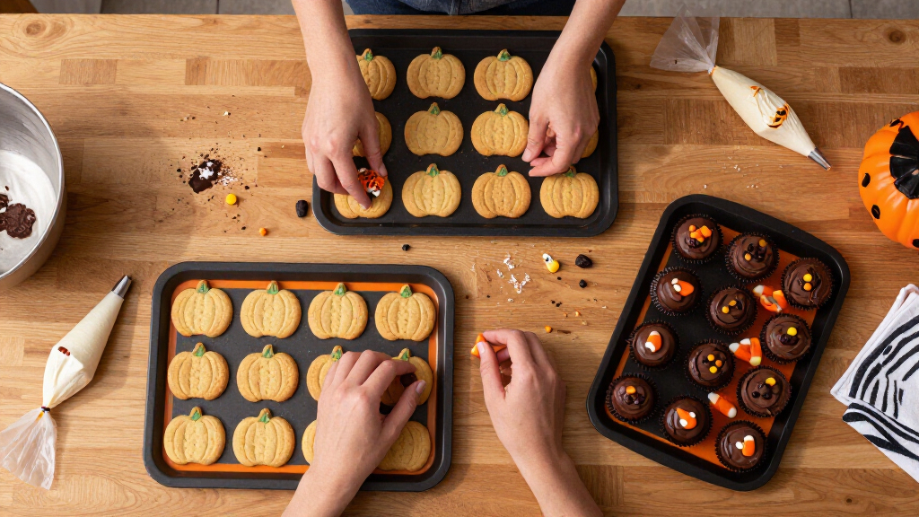 Halloween dessert serving trays