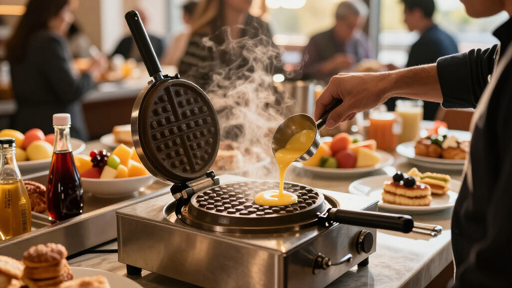commercial waffle maker for hotel buffet line