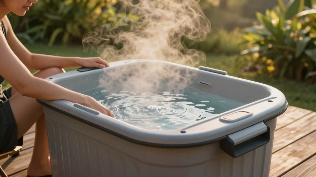 portable ice bath tub with lid