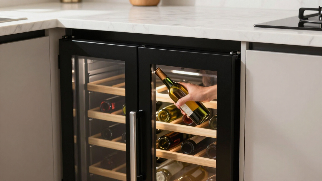 built in undercounter wine fridge dual zone