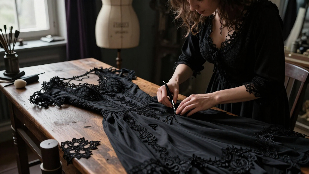 best gothic black lace dresses