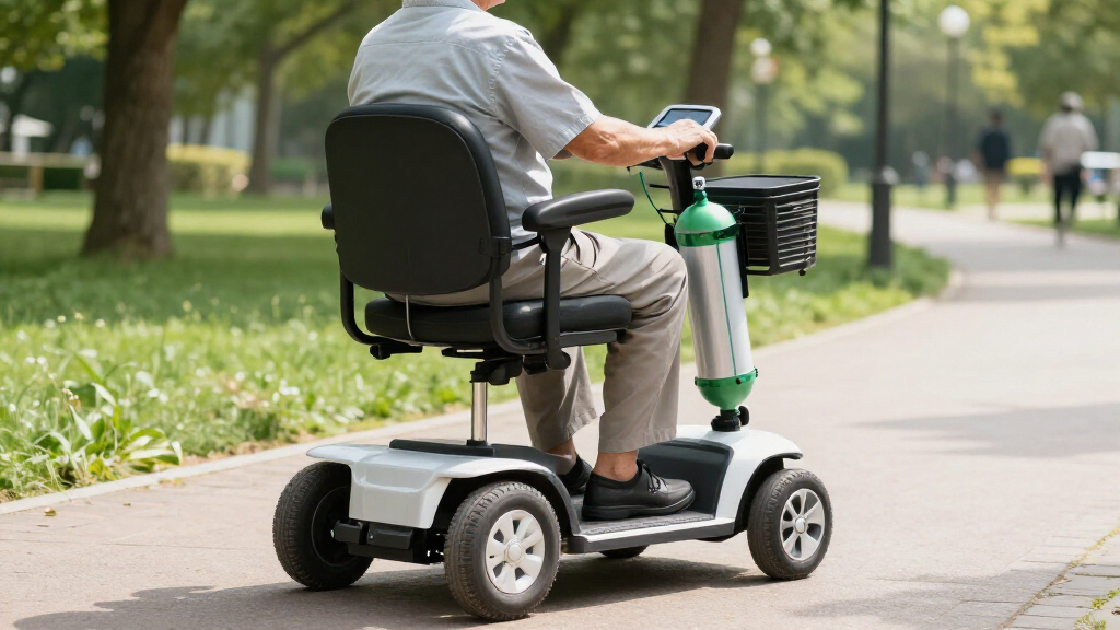 mobility scooter for oxygen tank use accessory ready