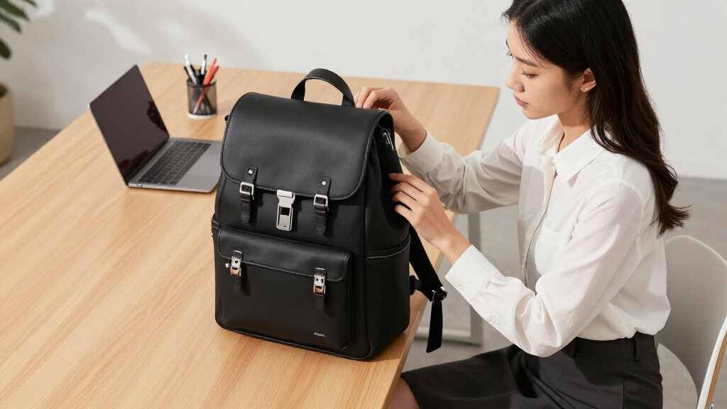 luxury leather backpacks for students