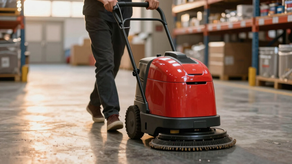 battery powered floor scrubber dryer