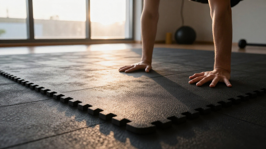 best gym flooring tiles for home workout rooms