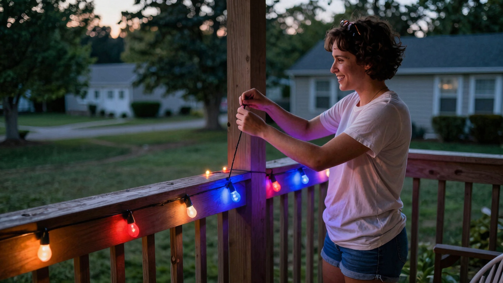 patriotic outdoor string lights