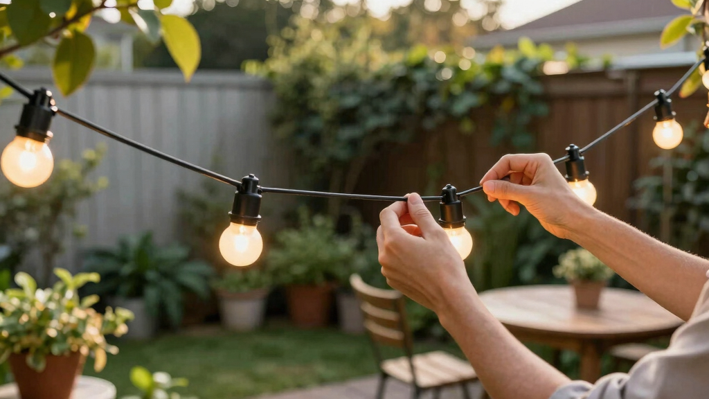 solar outdoor string lights