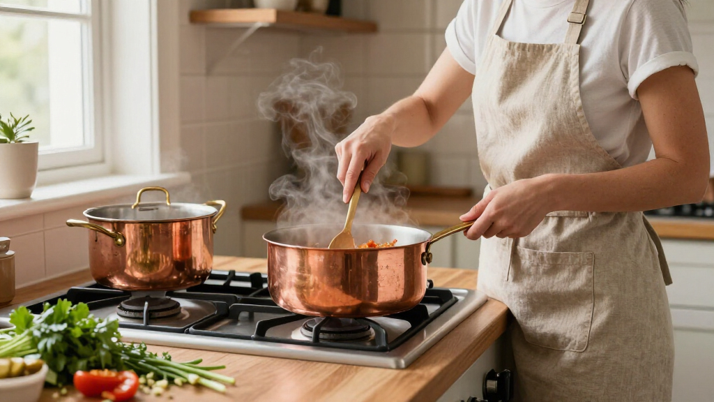 rated copper cookware set premium