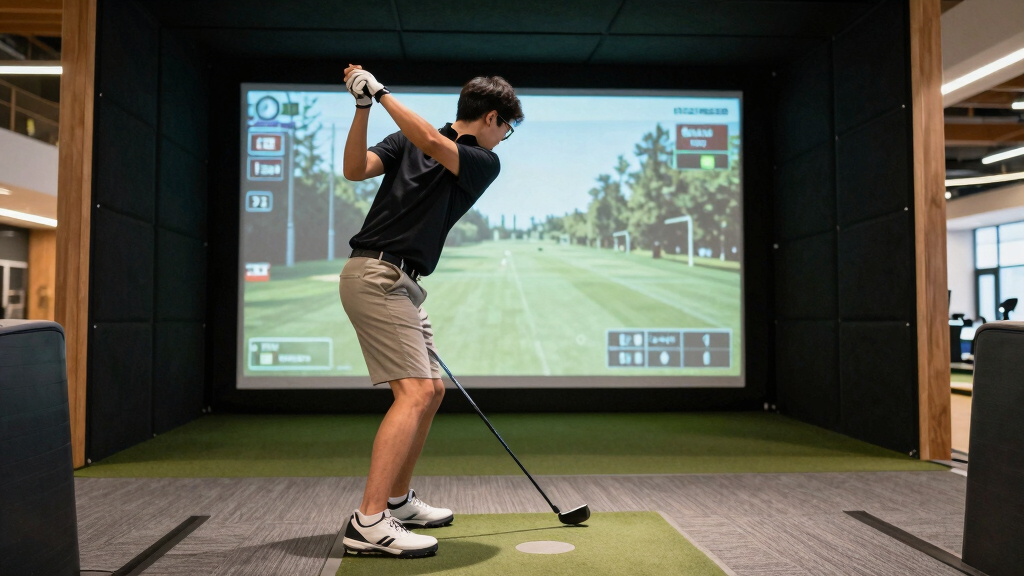 best golf simulator enclosure with impact screen