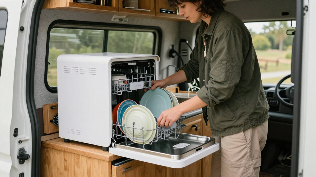 top rated portable dishwasher countertop for van life road trips