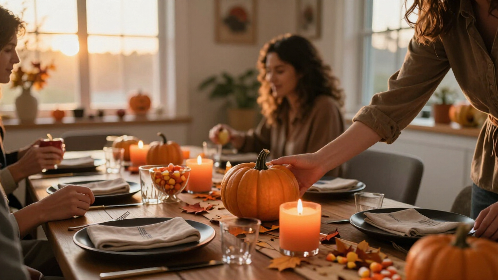 Halloween party table decorations