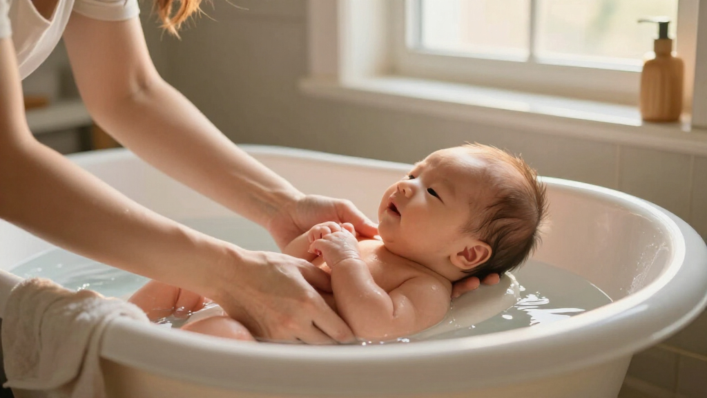 time to bathe newborn