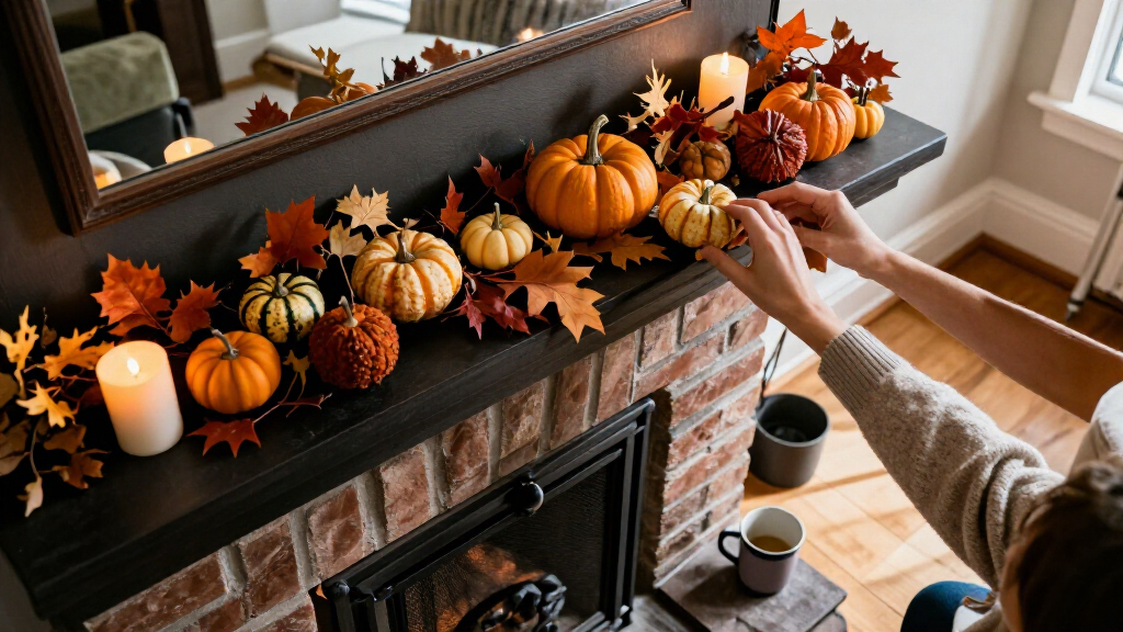 Halloween fireplace decorations