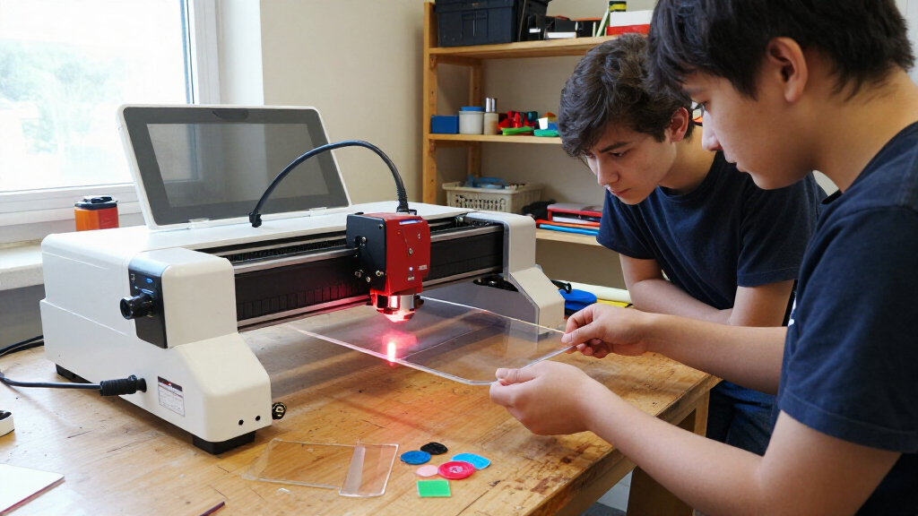 laser cutter for acrylic and polymer sheets