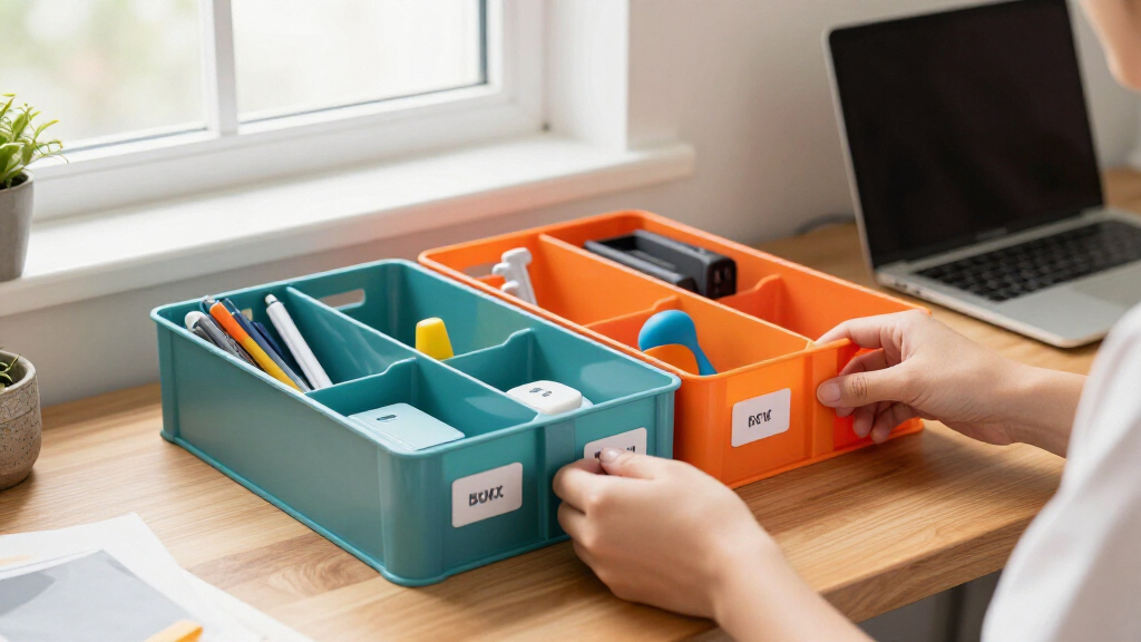 desk organization bins