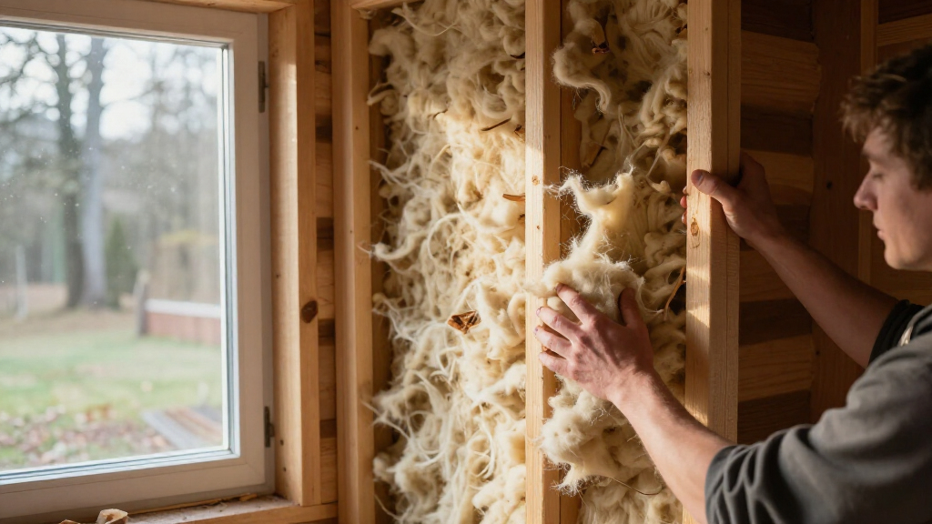 best log cabin insulation materials