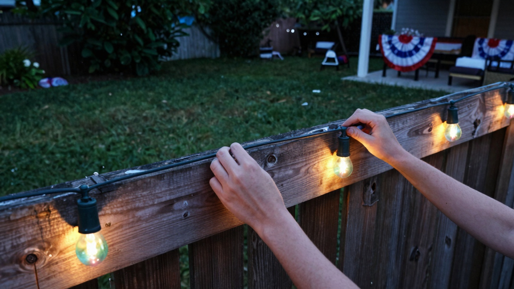 patriotic outdoor string lights