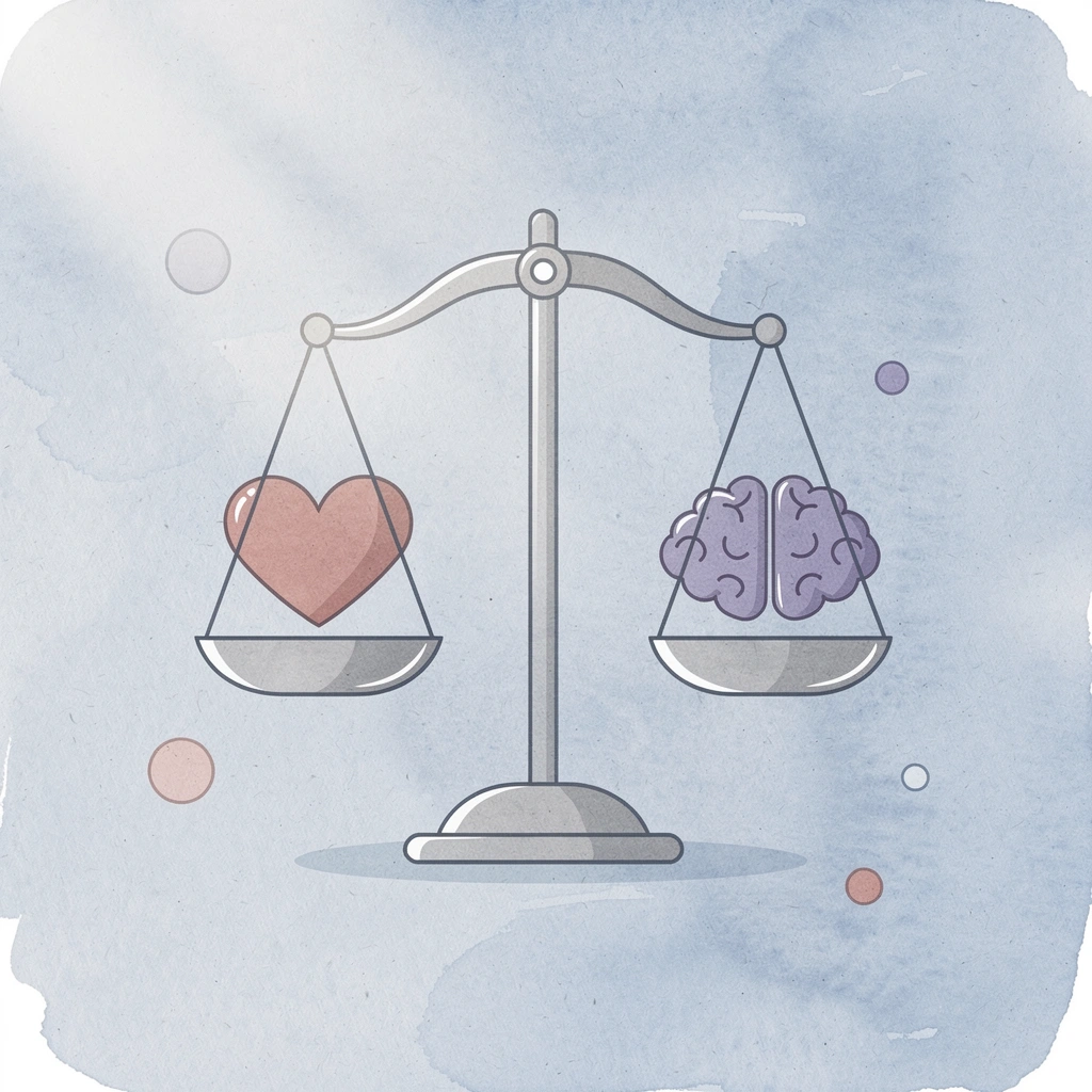 Balance scale icon comparing fixed and variable hotel costs