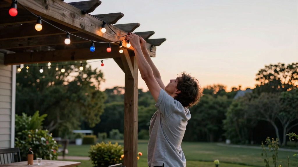 patriotic outdoor string lights