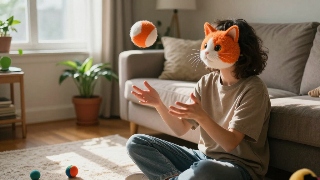 cat foam ball