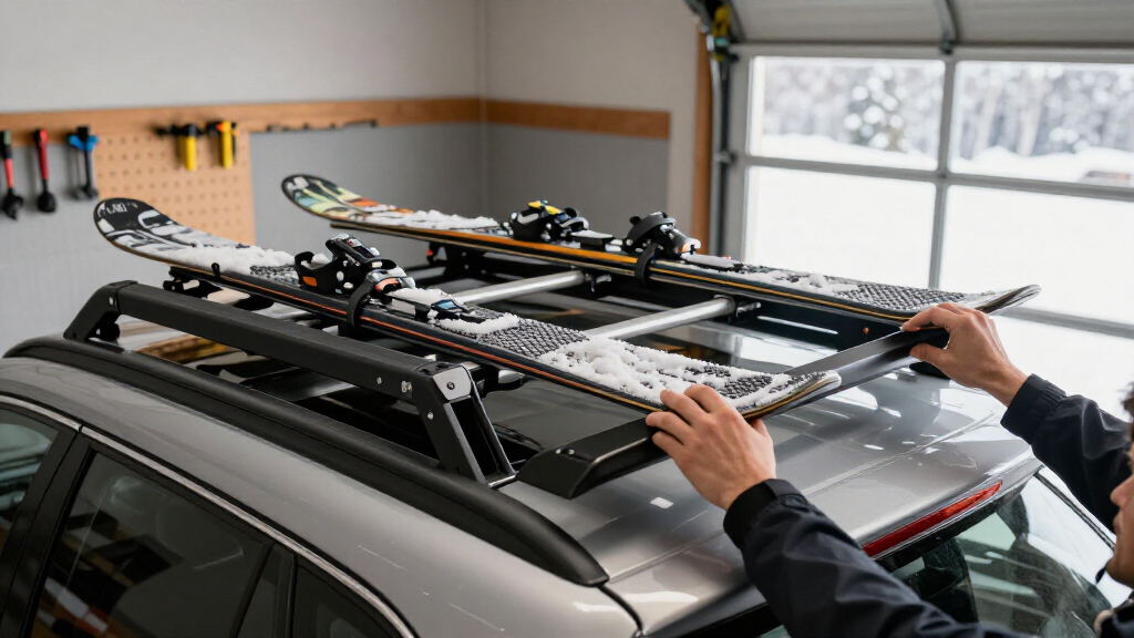 rooftop carrier for skis and snowboards