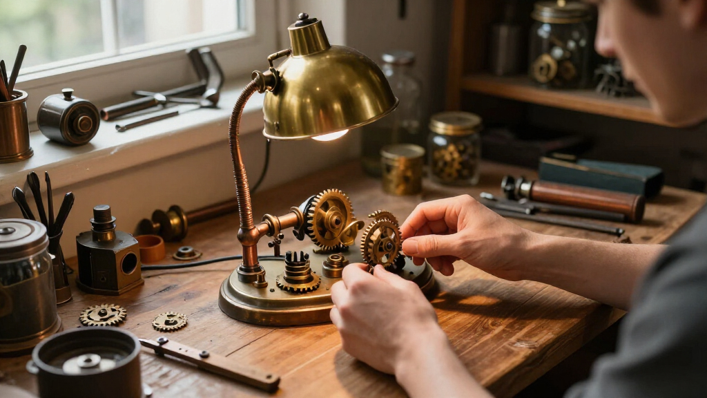 steampunk desk lamp