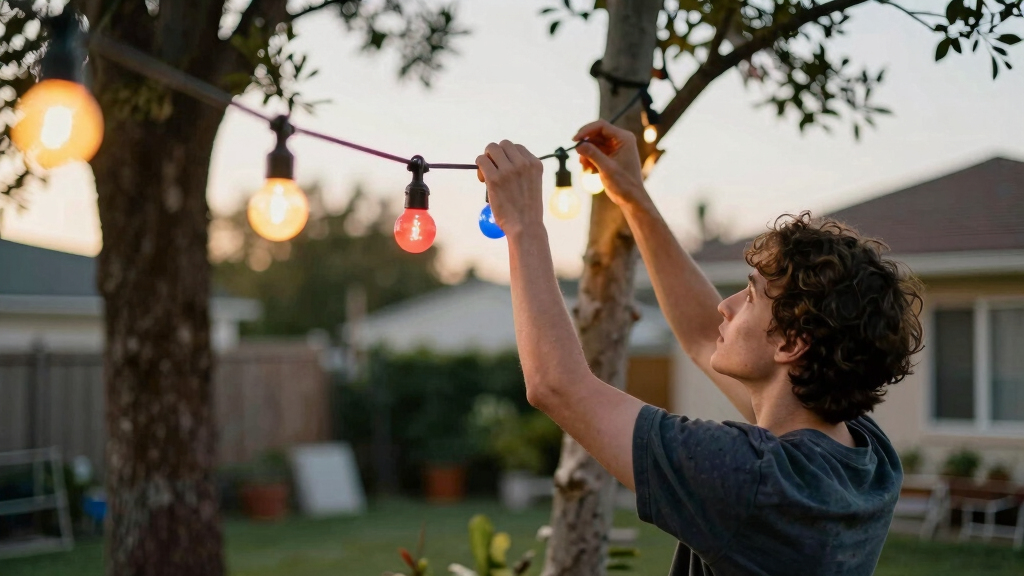 patriotic outdoor string lights