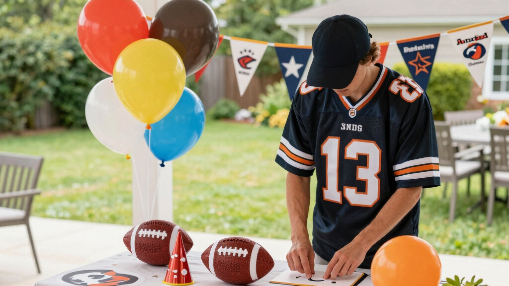 football-themed party supplies