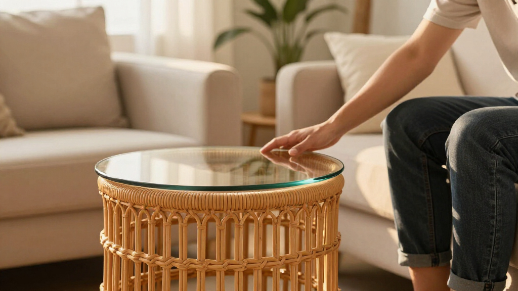 rattan side tables