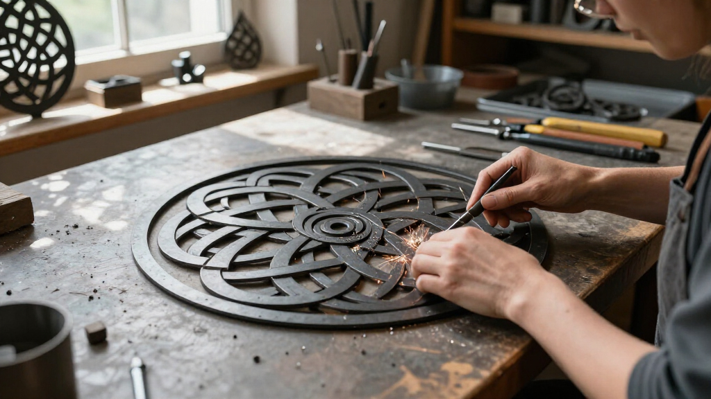 best celtic knot wall art metal large