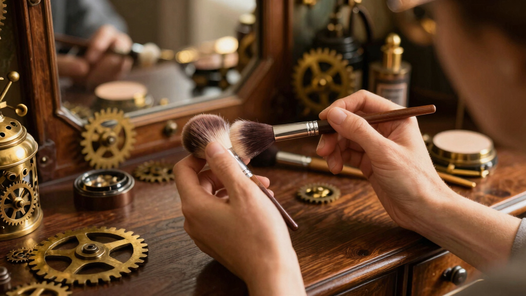 steampunk vanity desk