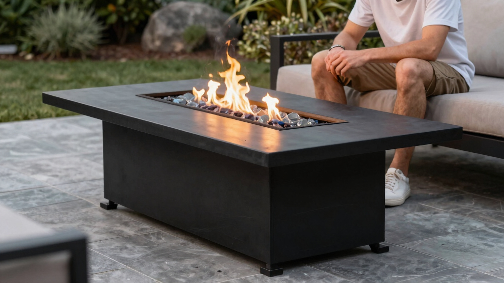 best premium gas fire pit tables for outdoor lounges