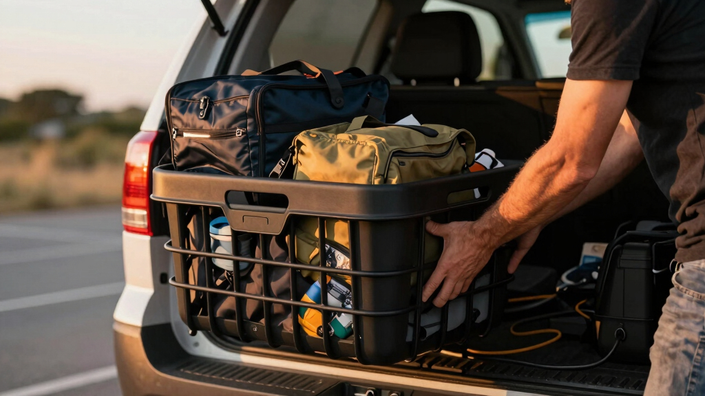 hitch cargo basket premium