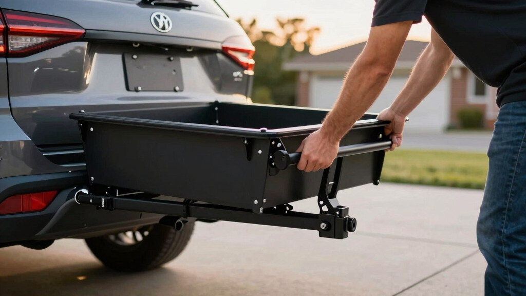 cargo carrier hitch mounted