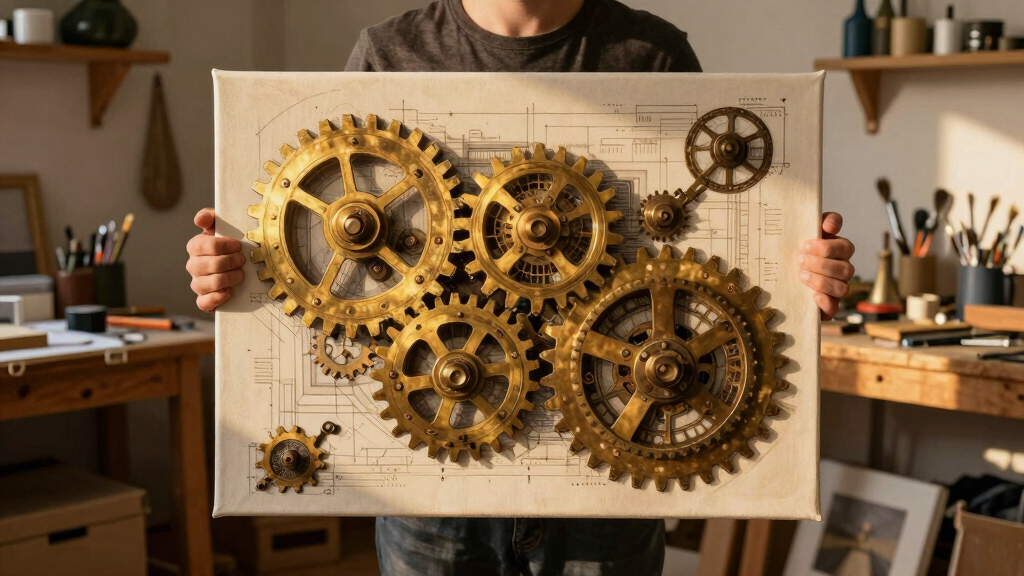 steampunk canvas art large