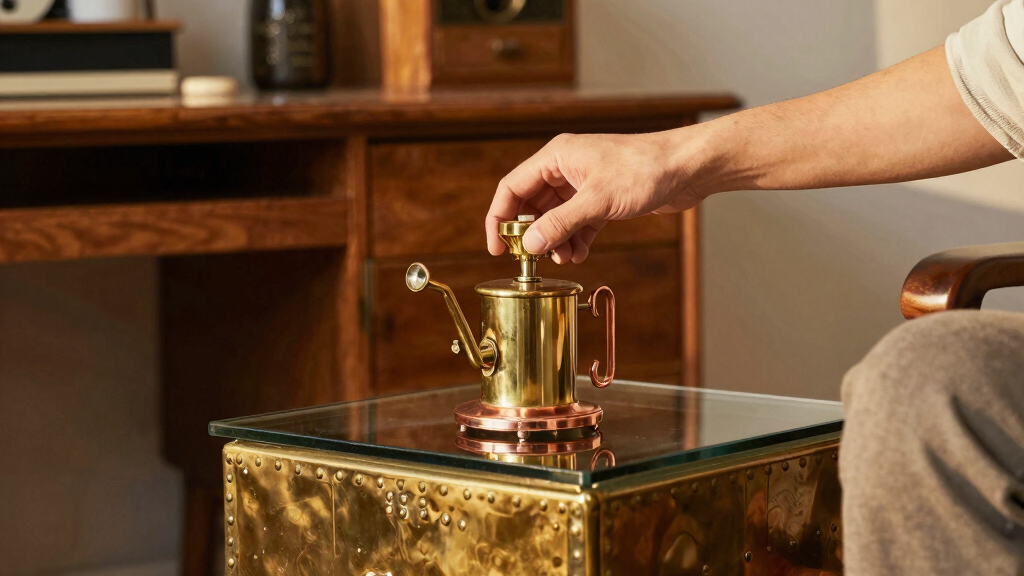 steampunk side table