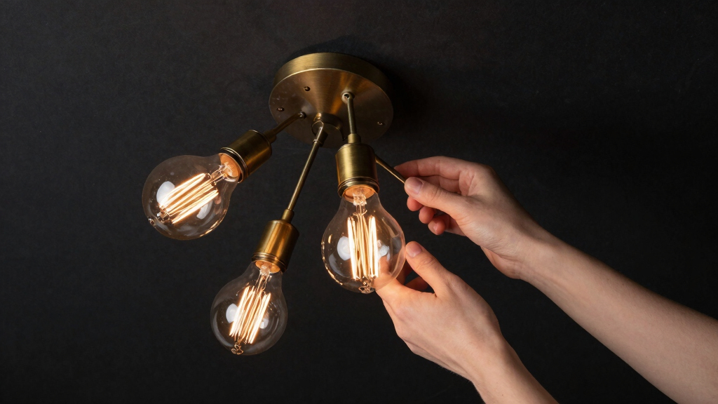 vintage Edison bulb chandelier